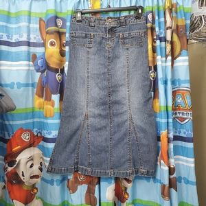 Cato Girls Long Denim Skirt Size 12